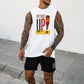 Fun Beer Alphabet Graphic Print Casual Men's Tank Top