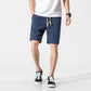 Casual Plain Loose Men's Cotton And Linen Five-point Pants Shorts