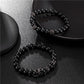 Black Frosted Bracelet Micro Set Zircon Crown Diamond Ball Two Piece Bracelet
