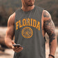 Florida Graphic Print Casual Men's Tank Top