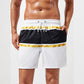 Striped Contrast Print Casual Beach Vacation Men's Shorts