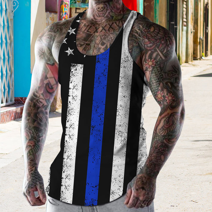 Patterned Trendy Street Casual Tank Top