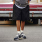 Pleated Workwear Simple Solid Color Woven Men's Shorts
