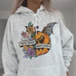 Halloween Pumpkin Graphic Hooded Women's Sweatshirt