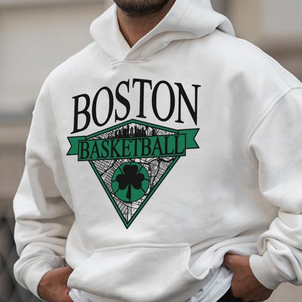 Alphabet Graphic Print Casual Men's Hoodie Sweatshirt