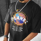 PLANTE Letter Graphic Print Loose Short Sleeve Men's T-Shirt