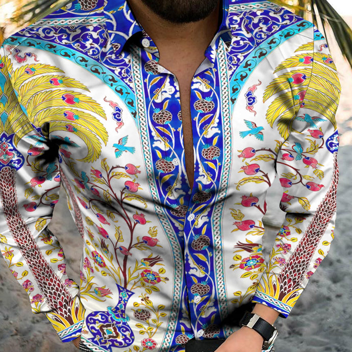 Unique Trend Personality Fashion Beach Vacation Long Sleeve Shirt
