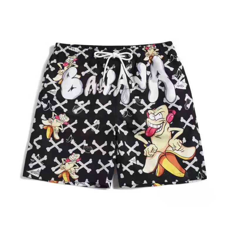Men's beach pants loose casual cartoon printed shorts