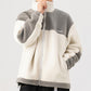 Men's Fashion Stitching Embroidery Sherpa Jackets