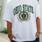 Alphabet Graphic Print Crew Neck Basic Casual T-Shirt