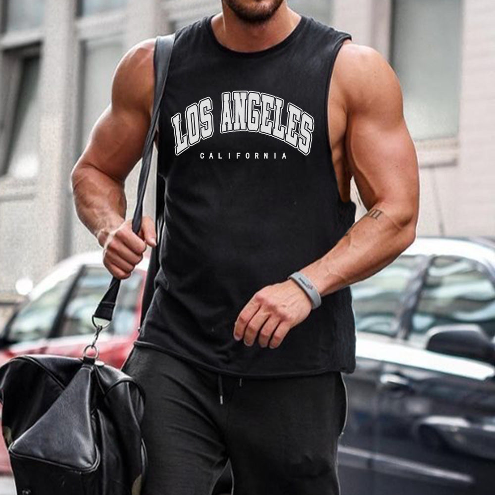 Los Angeles Men's Sportwear Tank Top Tracksuits-B