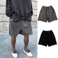 Kanye Style Vintage Streetwear Men's Cotton Shorts 400g