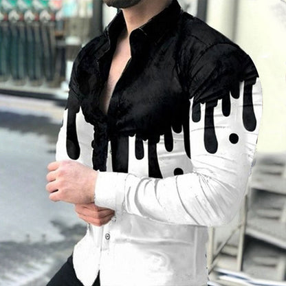 Casual Long-sleeved Printed Shirt