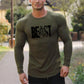 Round Neck Letter Print Sports Men's Long Sleeve T-Shirt