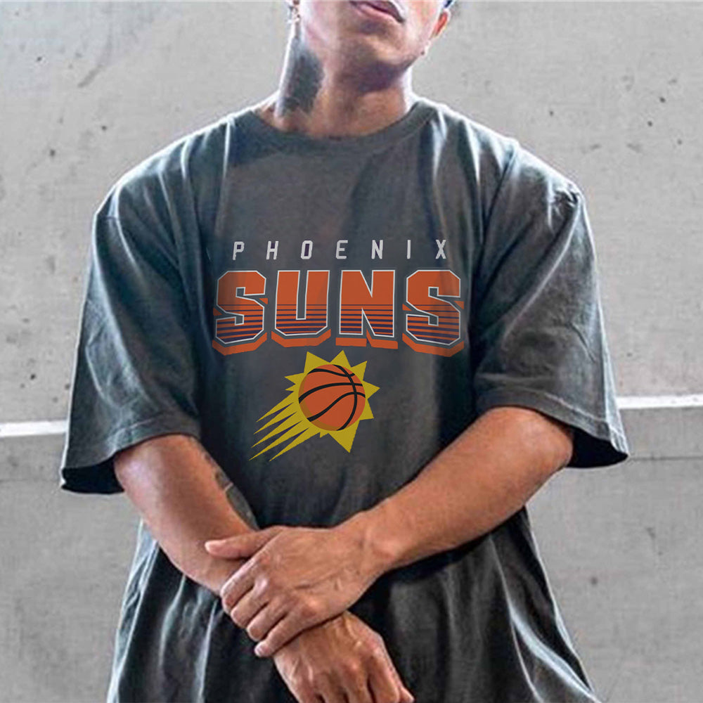Phoenix Suns Basketball Men's Oversized T-Shirts