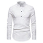 Cotton And Linen Printed Pocket Button-down Shirt