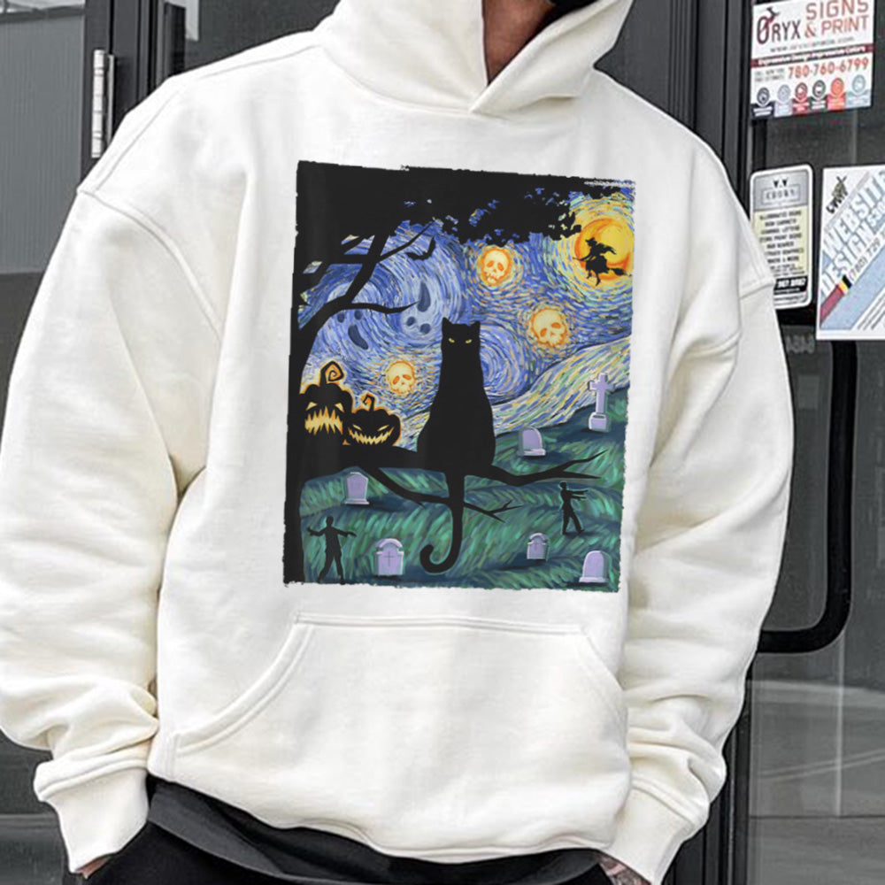 Star Graphic Print Casual Men's Hoodie Sweatshirt