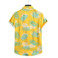 Hawaiian Beach Resort Style Leaf Print Shirt