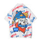 Men's Short Sleeve Shirt Men's couple loose summer hip hop  Hawaiian style shirt