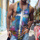 Easter Cross Tie Dye Pattern Trend Street Casual Tank Top