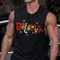 Believe Faith Men's Christmas Funny Tank Tops