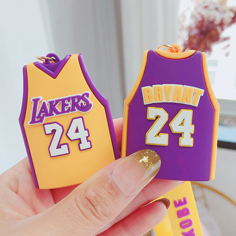 Jersey Keychain Basketball Ornament Doll Pendant