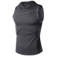 Hooded sleeveless sports fitness vest