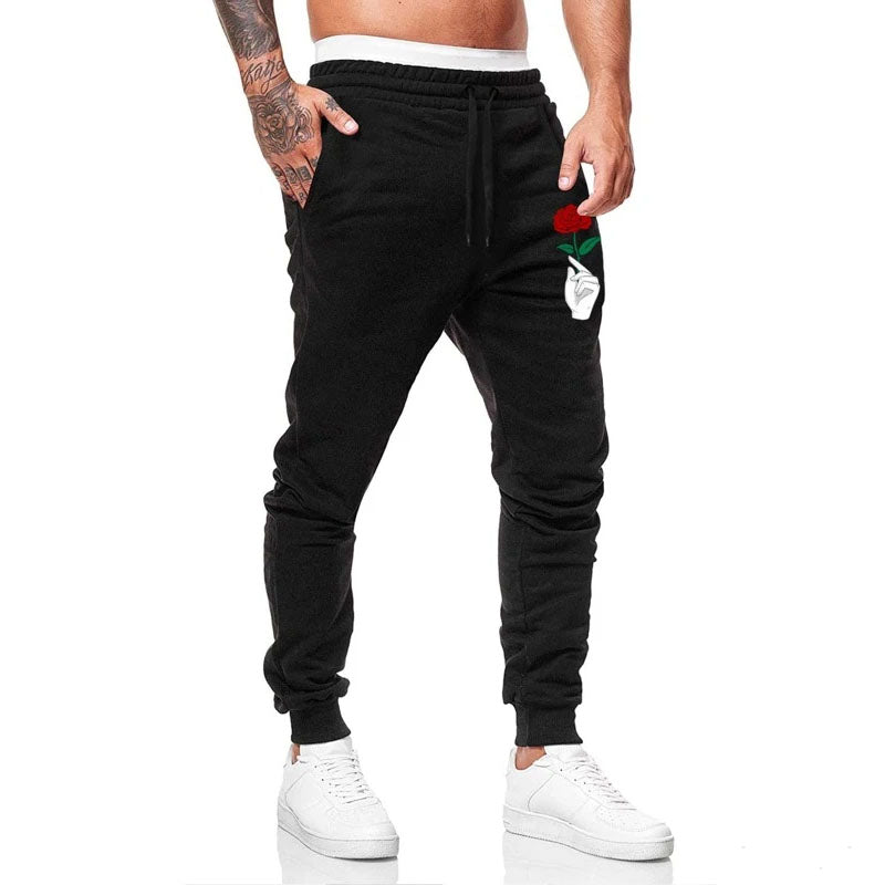 Clearance-Flowers Print Casual Sweatpants