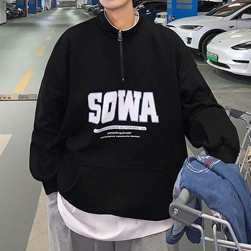 Letter Graphics Casual Loose Men's Sweatshirt