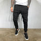 Statement Casual Pocket Lace-Up Panel Sports Cargo Pants Trousers