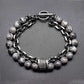 Frosted Map Stone Beaded Metal Men's Personality Trend Jewelry