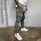 Statement Casual Pocket Lace-Up Panel Sports Cargo Pants Trousers