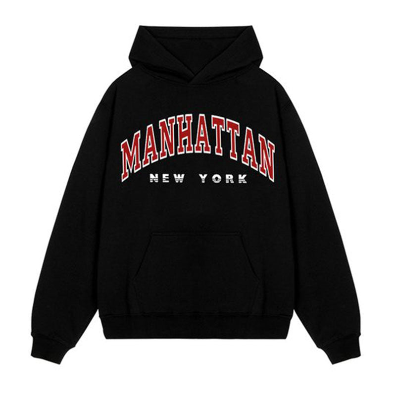 Manhattan Print Men's Fleece Hoodie