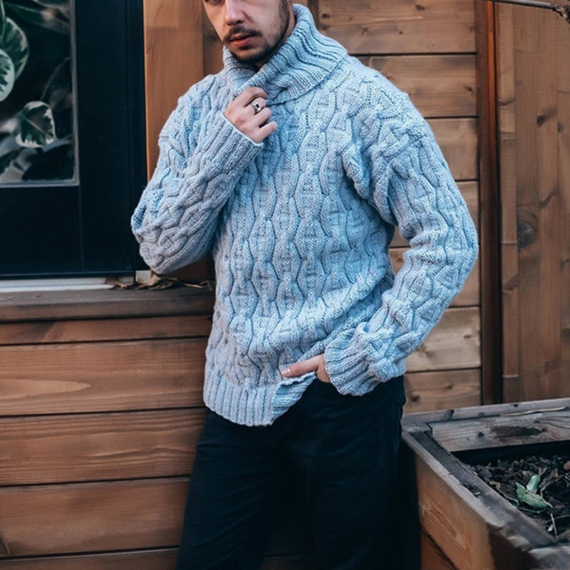 Men s Cozy Turtleneck Sweater Knitwear