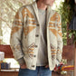 Clearance-Men's Jacquard Lapel Button Up Knitwear Cardigan Jacket