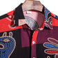 Cotton And Linen Printed Pocket Button-down Shirt