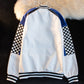 Checkerboard Contrast Jacket Baseball Jersey