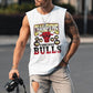 Bull Letter Graphic Print Loose Athleisure Men's Tank Top