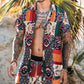 Hawaii Vacation Fashion Ethnic Print Two-piece Set