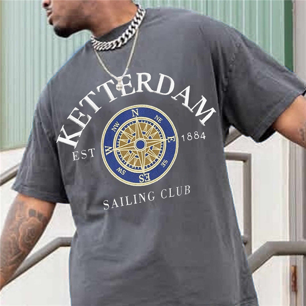 Personalized Trend Street Print Casual Round Neck Short Sleeve T-Shirt