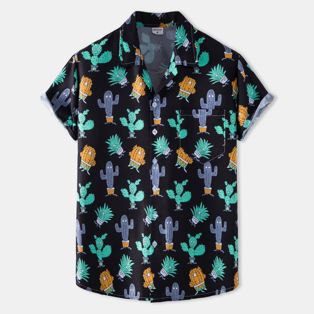 Casual Vacation Print Two-piece Suit
