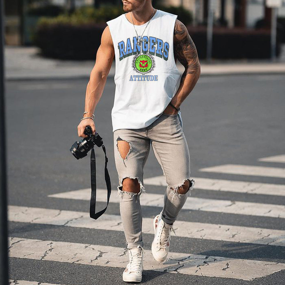 RANGERS Graphic Print Casual Basic Men's Tank Top