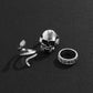 Skull Boa Design 3 Piece Combination Ring