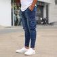 Casual Patch Denim Pants