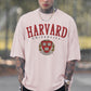 Men White Letter Print Crew Neck Short Sleeves T-Shirt