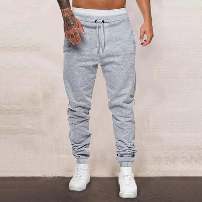 Clearance-Casual printed solid sweatpants