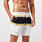 Striped Contrast Print Casual Beach Vacation Men's Shorts