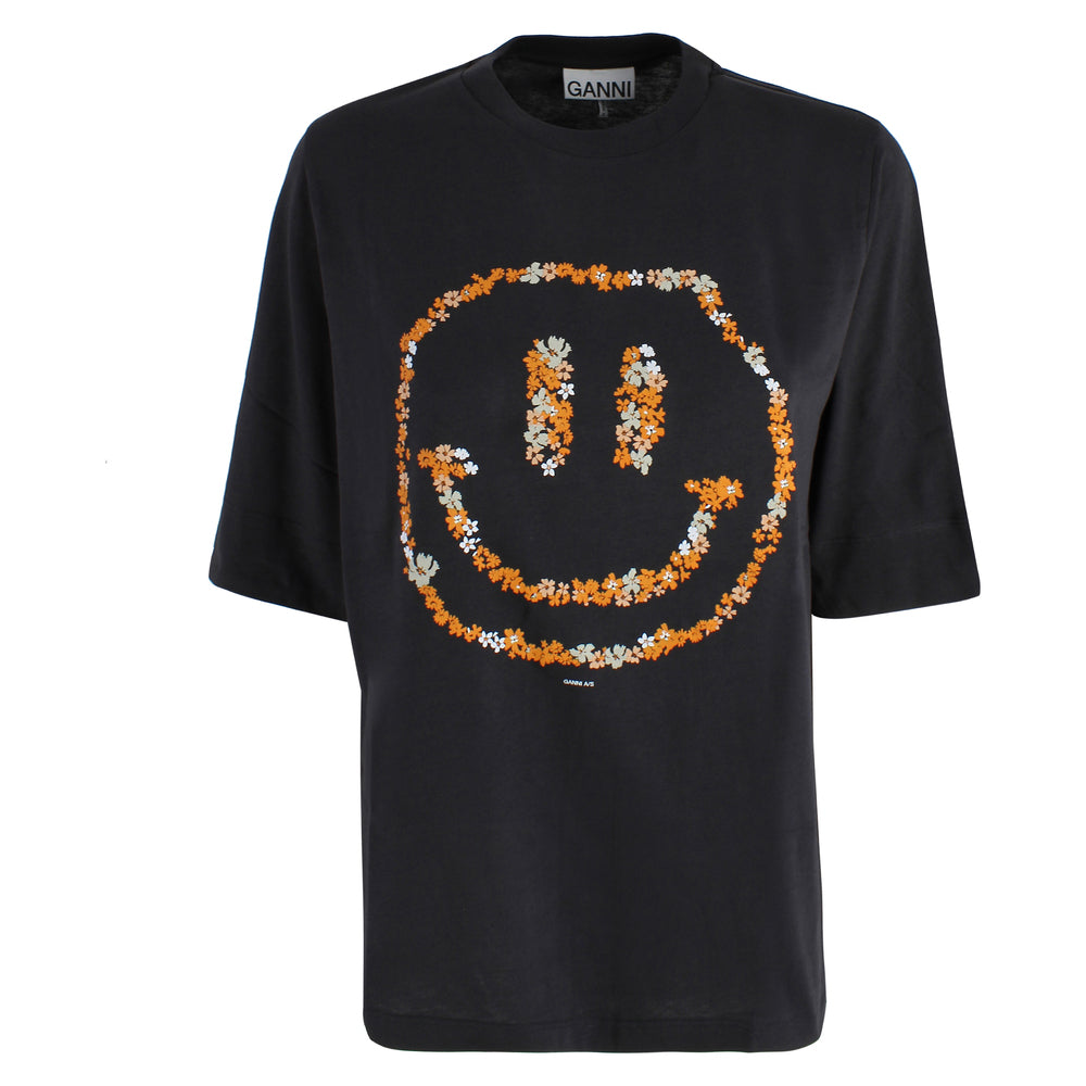 Smiley Floral Graphic Print Casual Men's T-Shirt