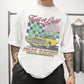 Checkerboard Car Graphic Casual Loose Short Sleeve Men's T-Shirt