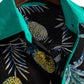 Cotton And Linen Printed Pocket Button-down Shirt